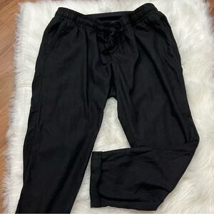 Old Navy  Maternity Linen Pants Black Drawstring Waist S